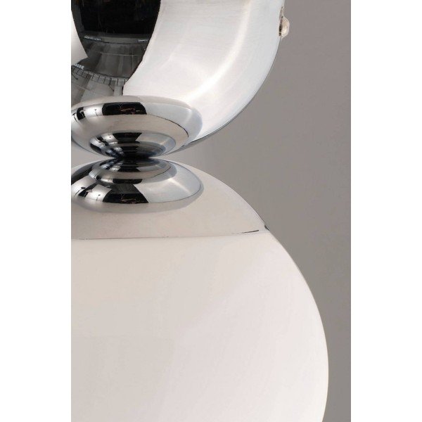 Biele/v lesklej striebornej farbe stropné svietidlo z opálového skla ø 15 cm Leah – Jotex-image-3