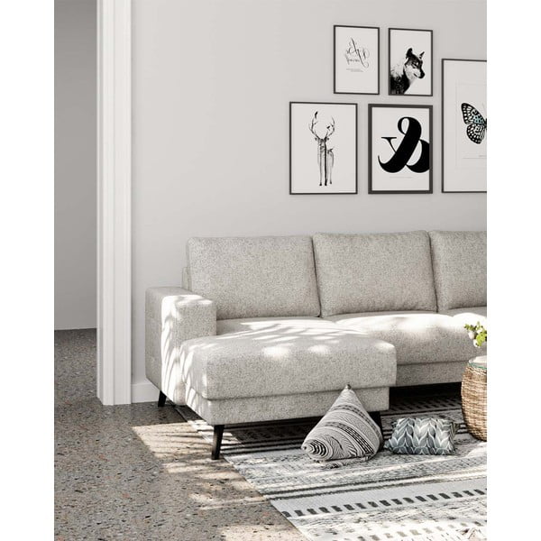 Krémovobiela rohová pohovka (pravý roh) Fynn – Ghado-image-1