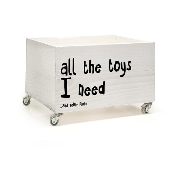 Drevená škatuľa na kolieskach Little Nice Things All The Toys