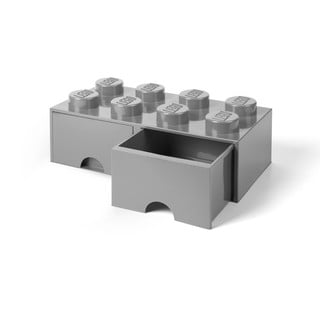 Sivý úložný box s dvoma zásuvkami LEGO®