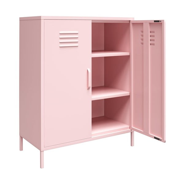 Ružová kovová skrinka 80x101 cm Cache - Novogratz-image-3