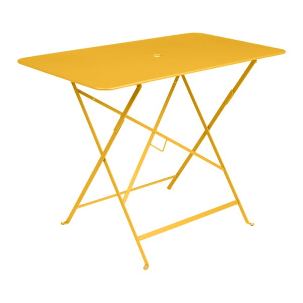 Žltý záhradný stolík Fermob Bistro, 97 × 57 cm