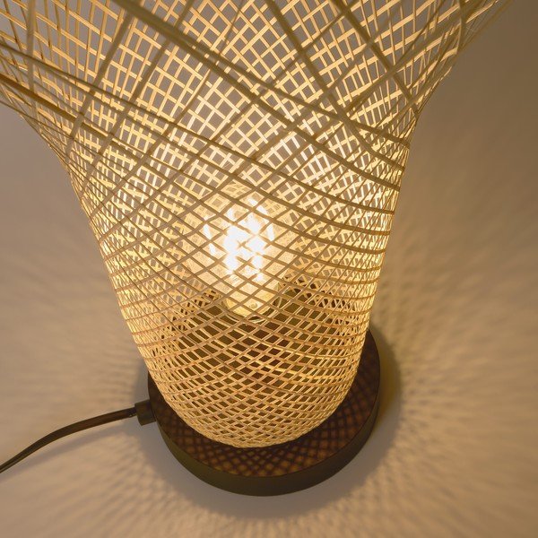Bambusová stolová lampa v prírodnej farbe s bambusovým tienidlom (výška 50 cm) Citalli - Kave Home-image-4