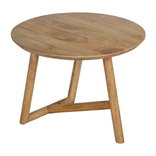 Okrúhly konferenčný stolík z mangového dreva v prírodnej farbe ø 60 cm Mao – Ixia
