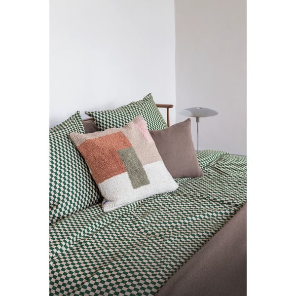 Zelené/béžové obliečky na jednolôžko z bavlneného saténu 140x200 cm Mini – Mette Ditmer Denmark-image-2