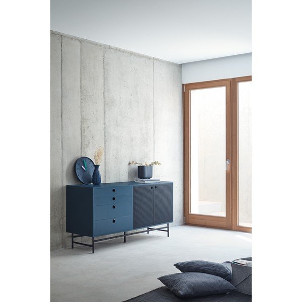 Čierno-modrá komoda Teulat Punto, šírka 150 cm-image-1