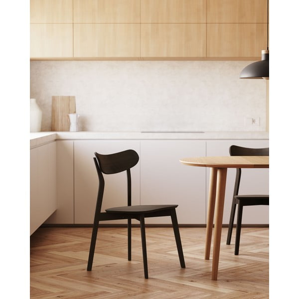 Hnedé jedálenské stoličky v dekore duba v súprave 2 ks Safina – Kave Home-image-1