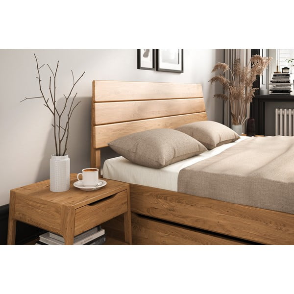 Dvojlôžková posteľ z dubového dreva v prírodnej farbe 140x200 cm Twig – The Beds-image-4