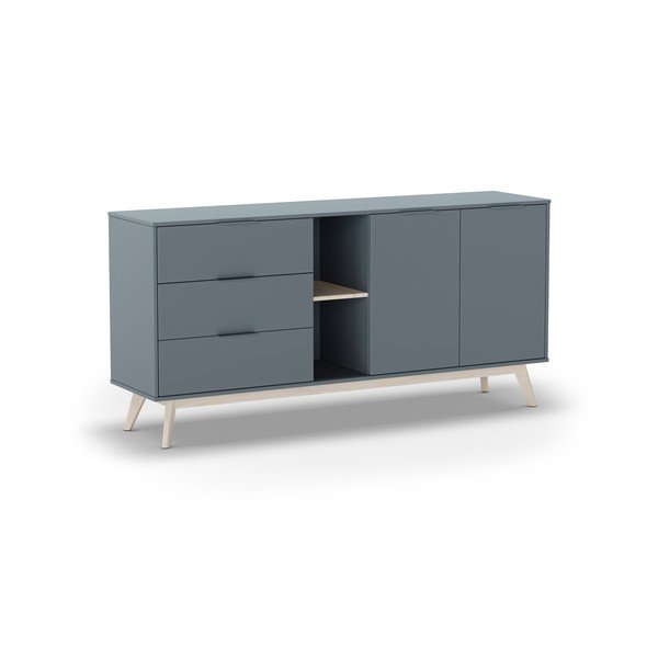 Komoda sivozelená 165x80x40 cm Pisco – Marckeric-image-4