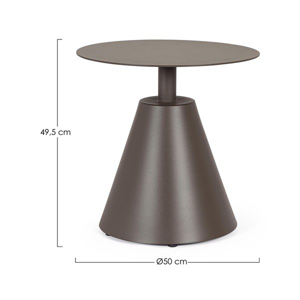 Hliníkový okrúhly záhradný stolík ø 50 cm Aloha – Bizzotto-image-2