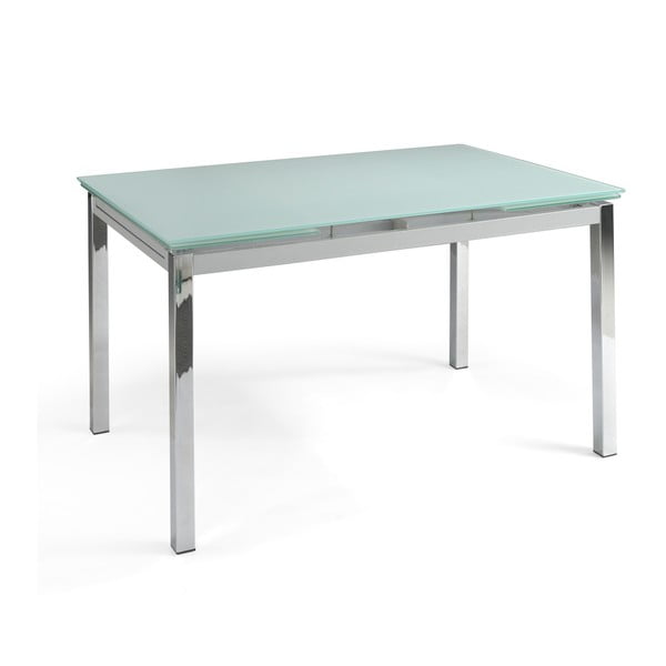 Rozkladací jedálenský stôl s doskou z tvrdeného skla Pondecor Sable, 90 × 140 cm