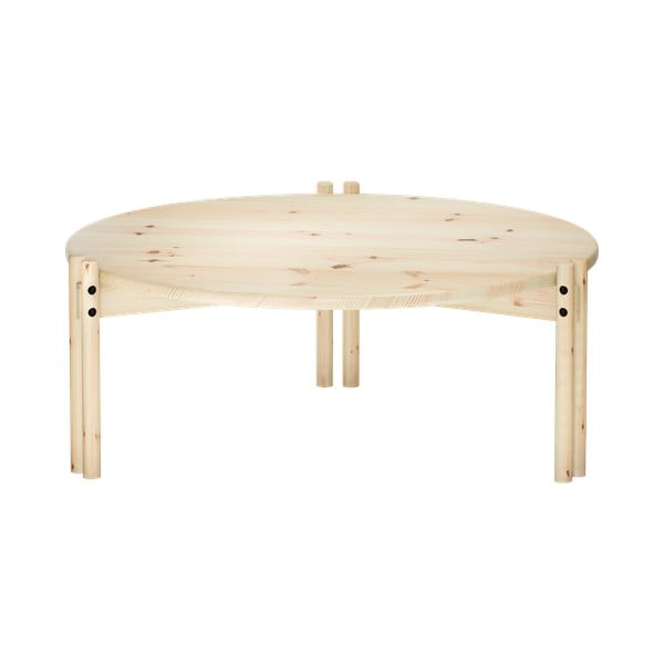 Okrúhly konferenčný stolík z borovicového dreva v prírodnej farbe ø 80 cm Sticks – Karup Design