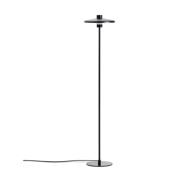 Čierna stojacia lampa s kovovým tienidlom (výška  130 cm) Nuvira – Kave Home