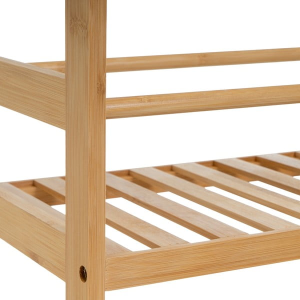 Bambusový pojazdný regál v prírodnej farbe 44x75 cm – Casa Selección-image-3