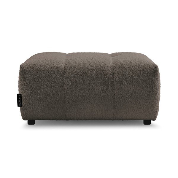 Hnedá podnožka z textílie buklé Roxelane – Bobochic Paris