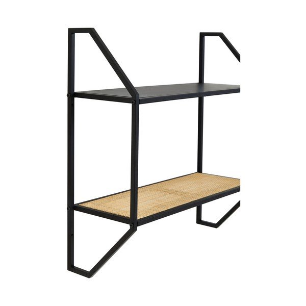 Čierna/v prírodnej farbe poschodová kovová polica 61 cm Depok – Premier Housewares-image-3