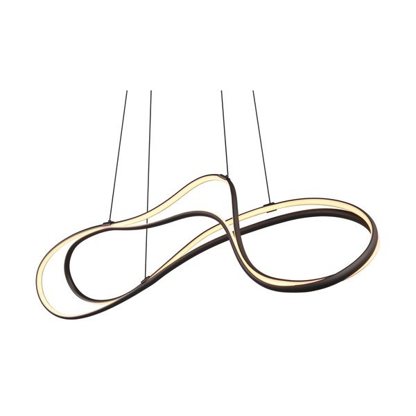 Čierne LED závesné svietidlo s kovovým tienidlom Nala – Trio Select-image-1