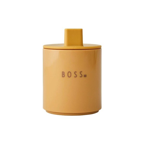 Horčicovožltý detský hrnček Design Letters Mini Boss-image-1