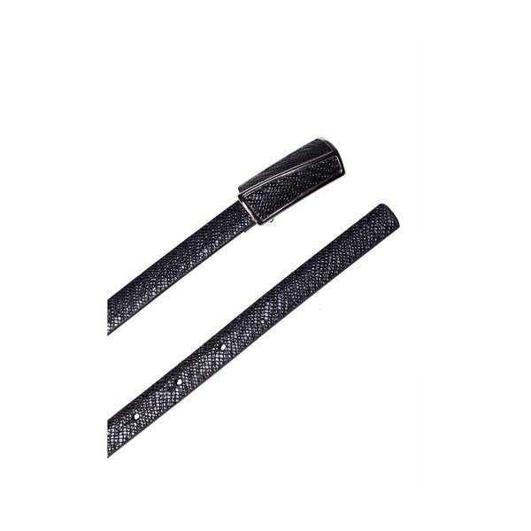 Čierny kožený dámský opasok Ferruccio Laconi Palas, dĺžka 95 cm-image-2