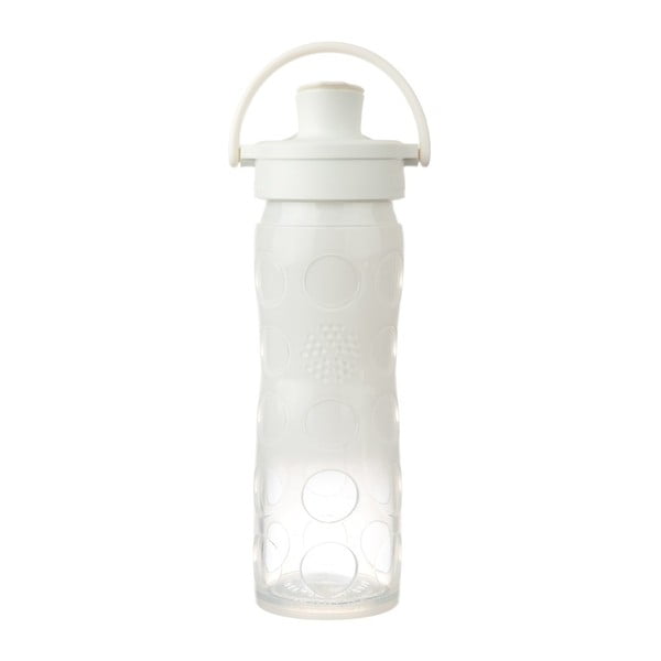 Sklenená fľaša na vodu so silikónovým chráničom Lifefactory Cloud Ombre Activ Premium, 475 ml