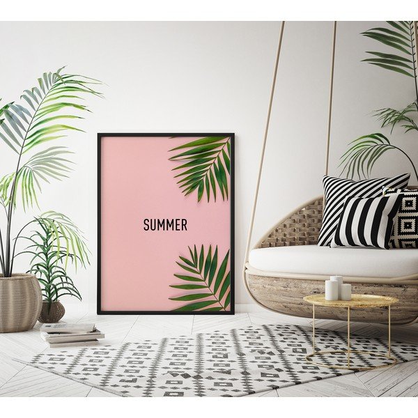 Nástenný plagát v ráme PINK/SUMMER, 70 x 100 cm-image-2