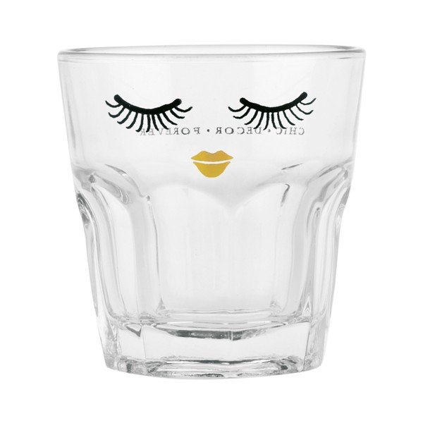 Pohár Miss Étoile Closed Eyes Gold Lips, 9 cm