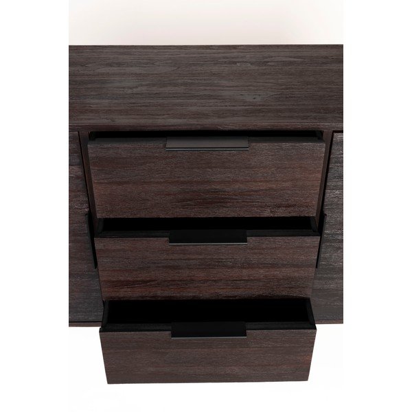 Hnedá nízka komoda z tíkového dreva 135x82 cm Webster – White Label-image-4