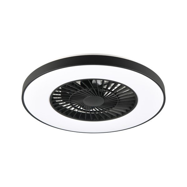 Matne čierne LED stropné svietidlo Halmstad – Trio