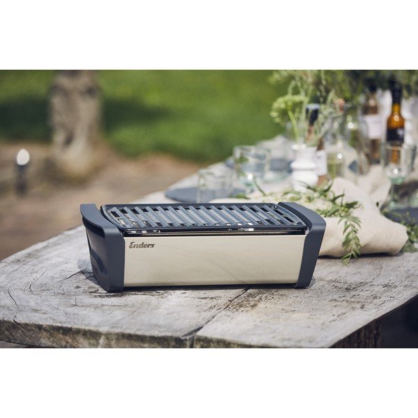 Béžový gril na drevené uhlie Aurora-image-1