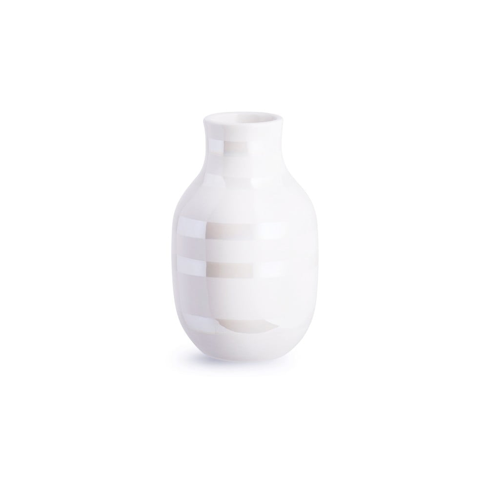 Biela kameninová váza Kähler Design Omaggio, výška 12,5 cm
