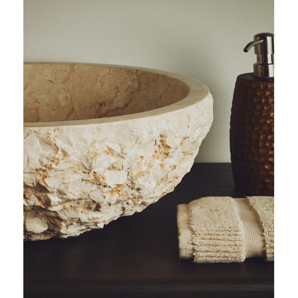 Béžové kamenné okrúhle umývadlo ø 40 cm Orvane – Kave Home-image-2