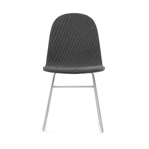 Tmavosivá stolička s kovovými nohami IKER Mannequin V Stripe