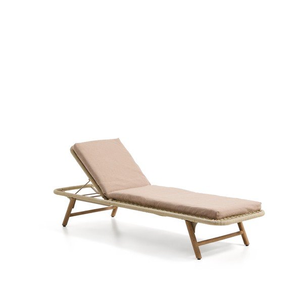 Béžový záhradný sedák na ležadlo 50x175 cm Maoni – Kave Home-image-3