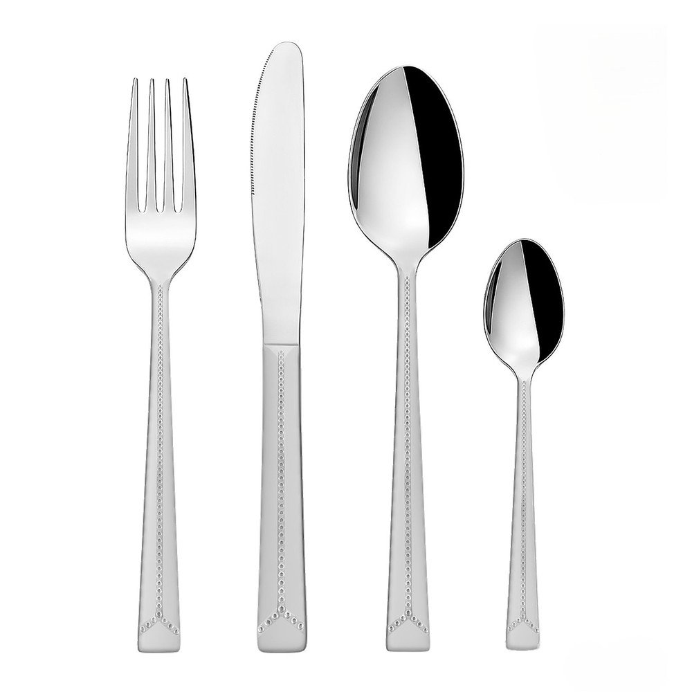 E-shop Antikoro príbor 24 ks v striebornej farbe Bright – Orion