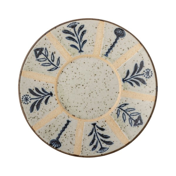 Dezertný tanier z kameniny v svetlomodrej a krémovej farbe ø 16 cm Leonie – Bloomingville