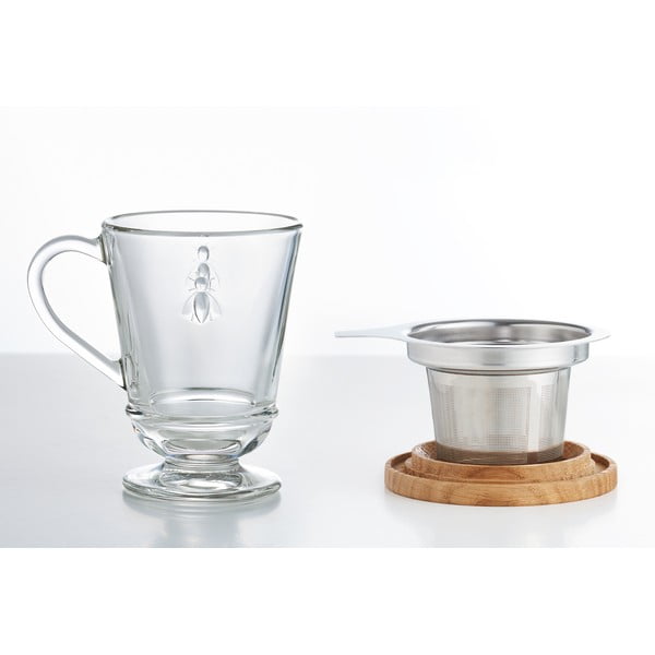 Sklenený hrnček so sitkom 270 ml Abeille – La Rochére-image-4