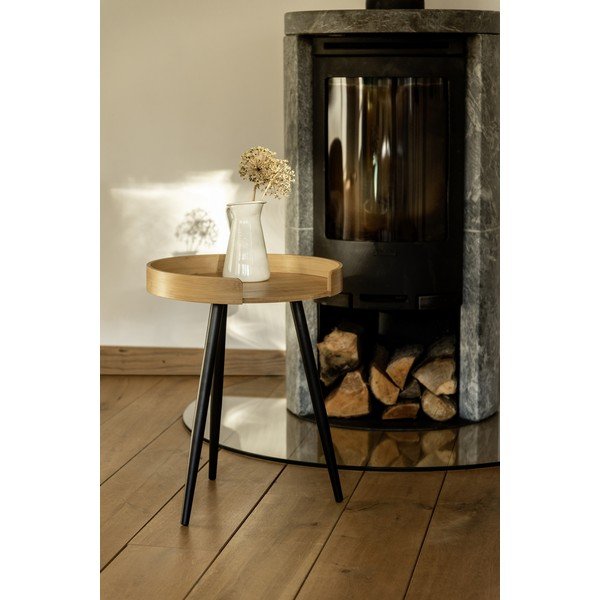 Bambusový okrúhly odkladací stolík ø 40 cm Loft – Wenko-image-4