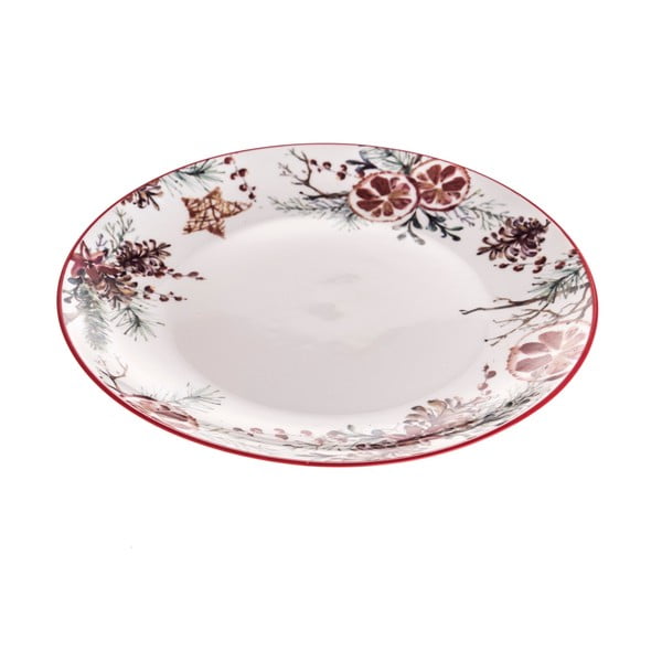 Biely porcelánový tanier Dakls, ø 26,8 cm