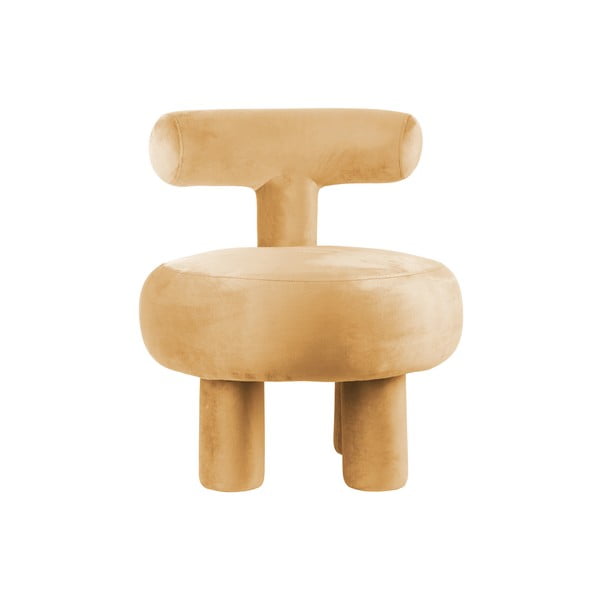 Žlté zamatové kreslo Abrazo – Leitmotiv-image-1