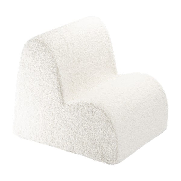 Krémové detské kresielko z textílie buklé Cloud – Wigiwama