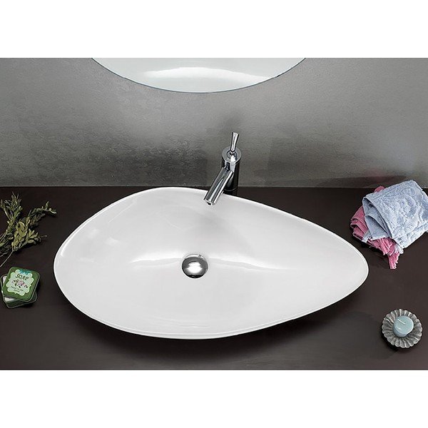 Biele keramické umývadlo 74x38,5 cm Ovali – Sapho-image-1