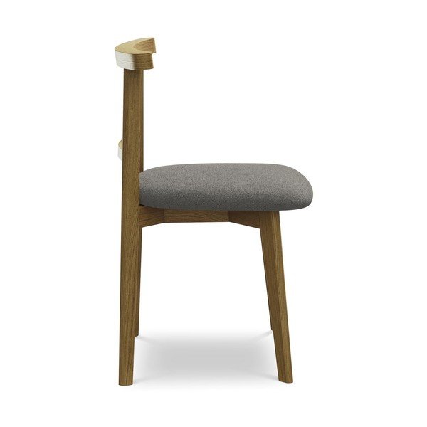 Sivá jedálenská stolička z masívneho dreva Ohelo – Makamii-image-2