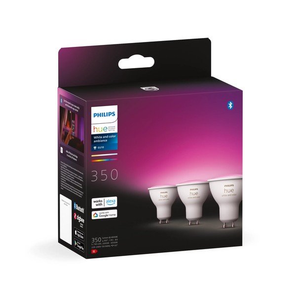 LED žiarovky v súprave 3 ks GU10, 6 W White and color ambiance – Philips Hue-image-2