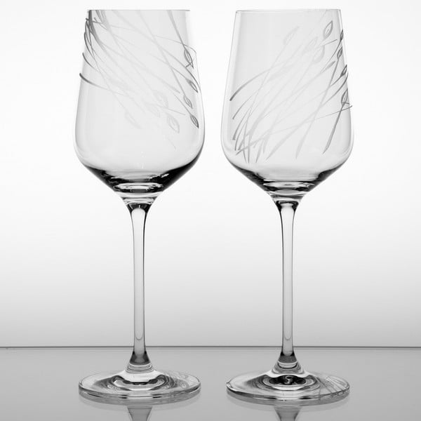 Ateliér Žampach, set 2 ks pohárov na biele víno Áron