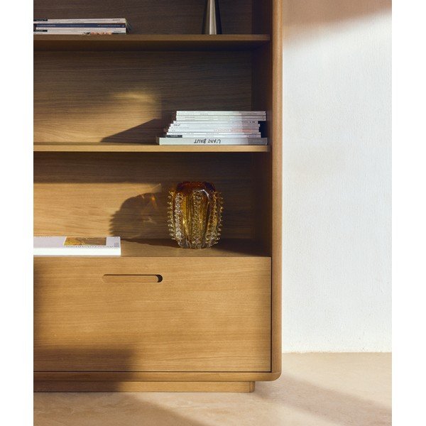 Oranžová sklenená ručne vyrobená váza (výška  23 cm) Nicora – Kave Home-image-1