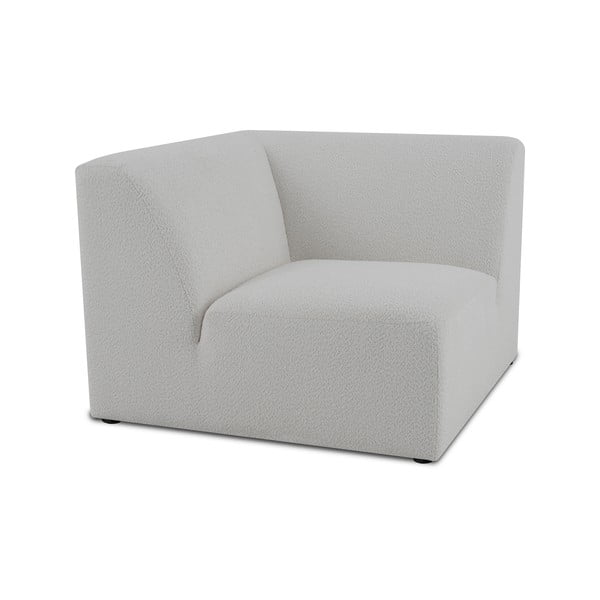 Biely modul pohovky z textílie buklé (variabilný) Roxy – Scandic-image-1