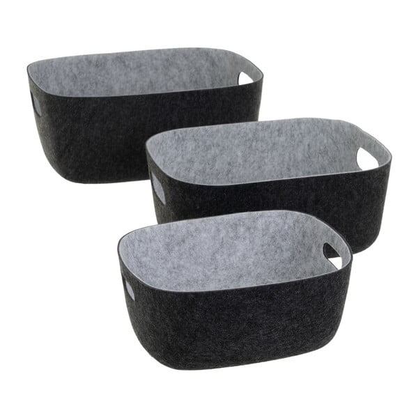 Látkové košíky v súprave 3 ks 36x28x16 cm – Casa Selección