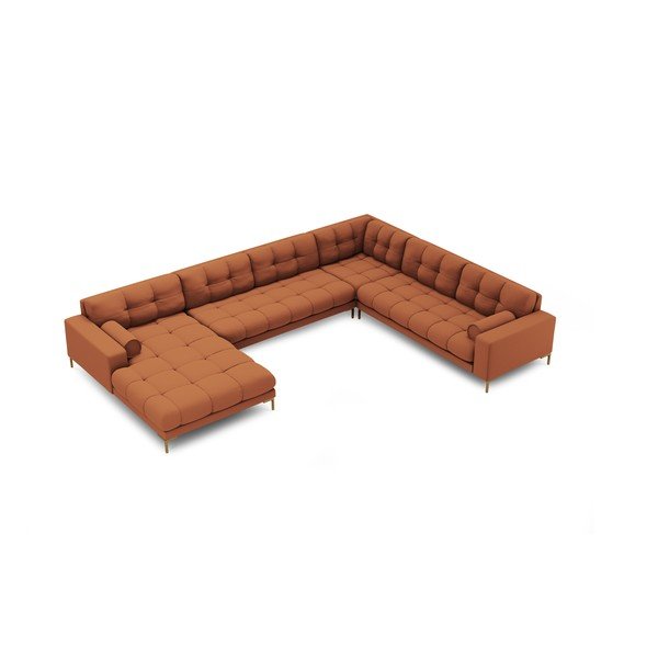 Rohová pohovka v tehlovej farbe (pravý roh) Bali – Cosmopolitan Design-image-4