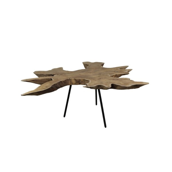 Odkladací stolík z teakového dreva HSM Collection Tribe, ⌀ 80 cm