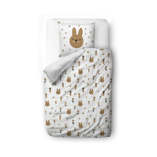 Detská obliečka na jednolôžko z bavlneného saténu 140x200 cm Sweet Bunnies – Butter Kings